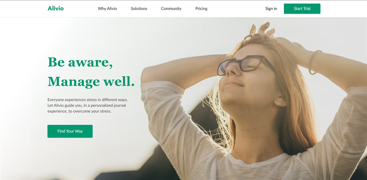Alivio website preview